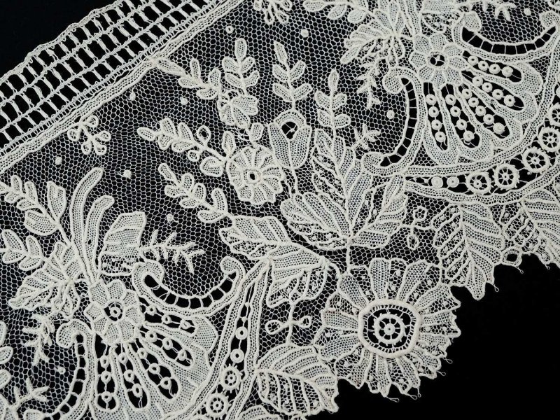 画像9: 19世紀末 アンティーク ニードルレース ポワンドガーズのボーダー 4.25m 10cm幅【ポワン・ド・ガーズ】 