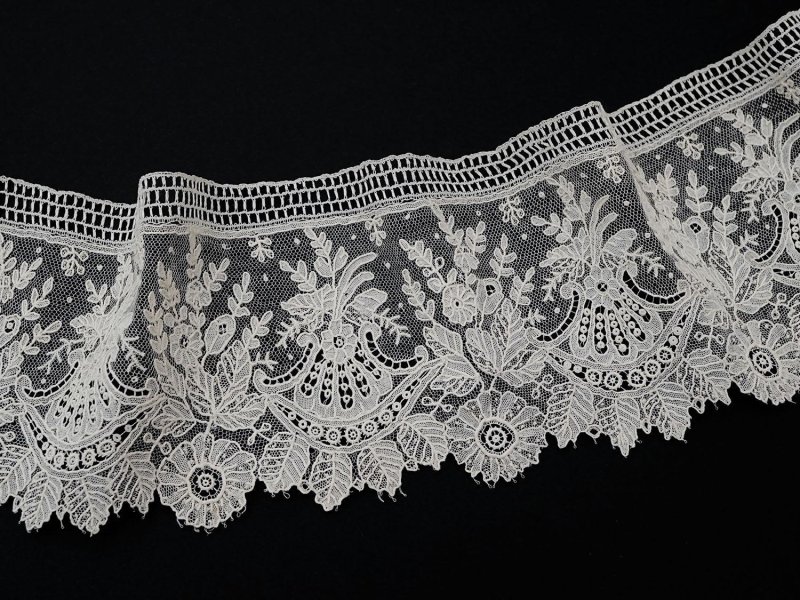画像11: 19世紀末 アンティーク ニードルレース ポワンドガーズのボーダー 4.25m 10cm幅【ポワン・ド・ガーズ】 