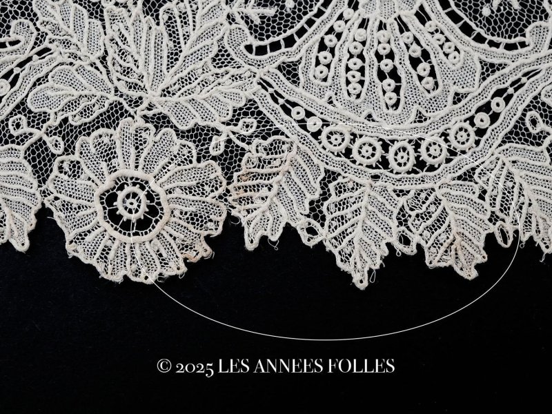 画像13: 19世紀末 アンティーク ニードルレース ポワンドガーズのボーダー 4.25m 10cm幅【ポワン・ド・ガーズ】 