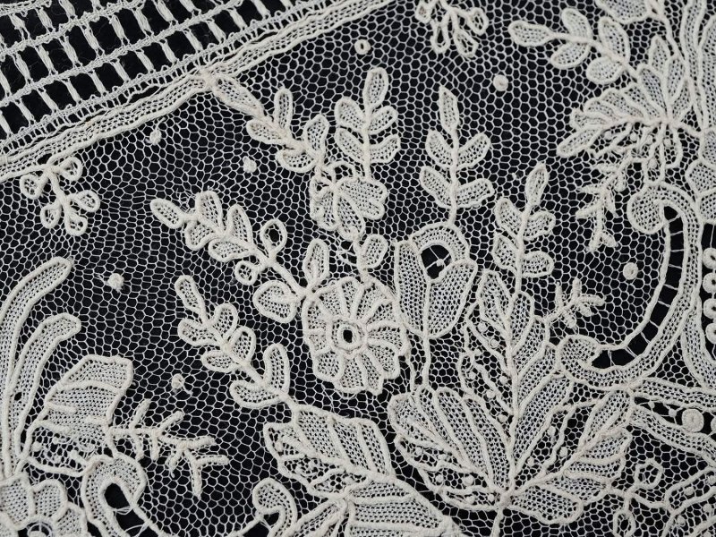 画像10: 19世紀末 アンティーク ニードルレース ポワンドガーズのボーダー 4.25m 10cm幅【ポワン・ド・ガーズ】 