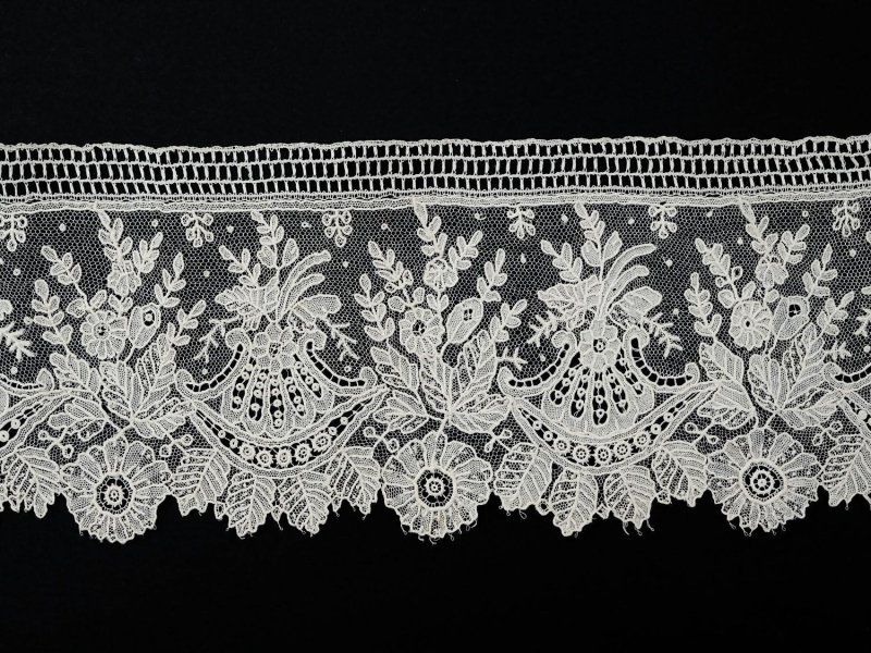 画像4: 19世紀末 アンティーク ニードルレース ポワンドガーズのボーダー 4.25m 10cm幅【ポワン・ド・ガーズ】 