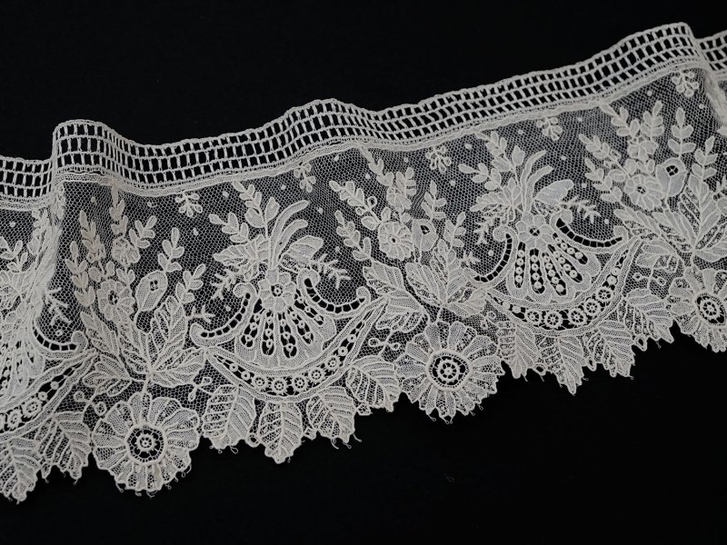 画像3: 19世紀末 アンティーク ニードルレース ポワンドガーズのボーダー 4.25m 10cm幅【ポワン・ド・ガーズ】 