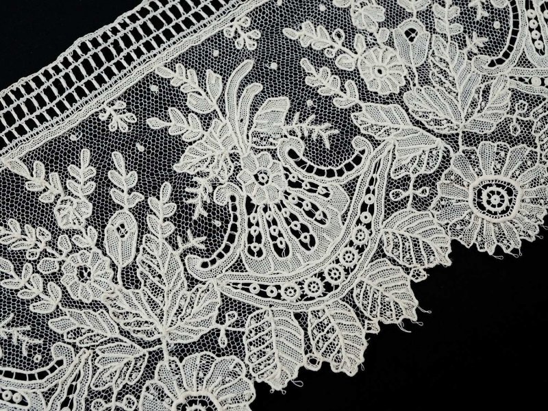 画像8: 19世紀末 アンティーク ニードルレース ポワンドガーズのボーダー 4.25m 10cm幅【ポワン・ド・ガーズ】 