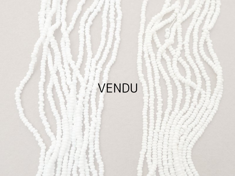 画像6: アンティーク 極小 シードビーズ クリーム色 1cm=12粒 キャビアビーズ マイクロビーズ