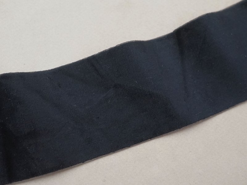 画像5: 19世紀末 アンティーク 黒＆ブラウン シルク製 ベルベットリボン 2.85m 6.3cm幅