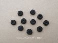 画像1: アンティーク ドール用 8mm シルク製 黒 くるみボタン 黒 極小 10ピースのセット (1)