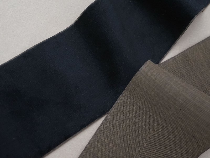 画像3: 19世紀末 アンティーク 黒＆ブラウン シルク製 ベルベットリボン 2.85m 6.3cm幅