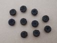 画像4: アンティーク ドール用 8mm シルク製 黒 くるみボタン 黒 極小 10ピースのセット (4)