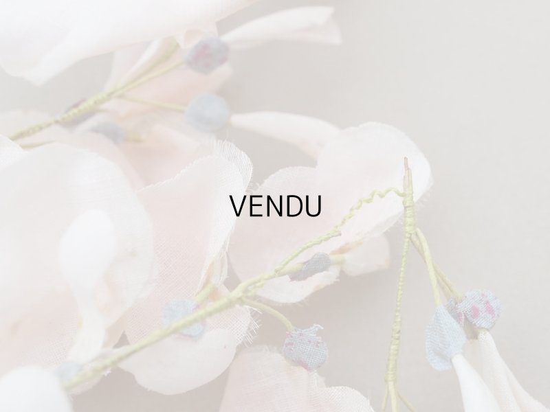 画像37: アンティーク 布花 大きなブーケ パウダーピンク