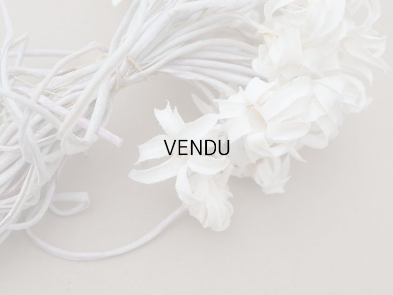 画像7: アンティーク ヒヤシンスの布花 大きなブーケ オフホワイト