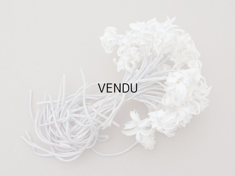 画像6: アンティーク ヒヤシンスの布花 大きなブーケ オフホワイト