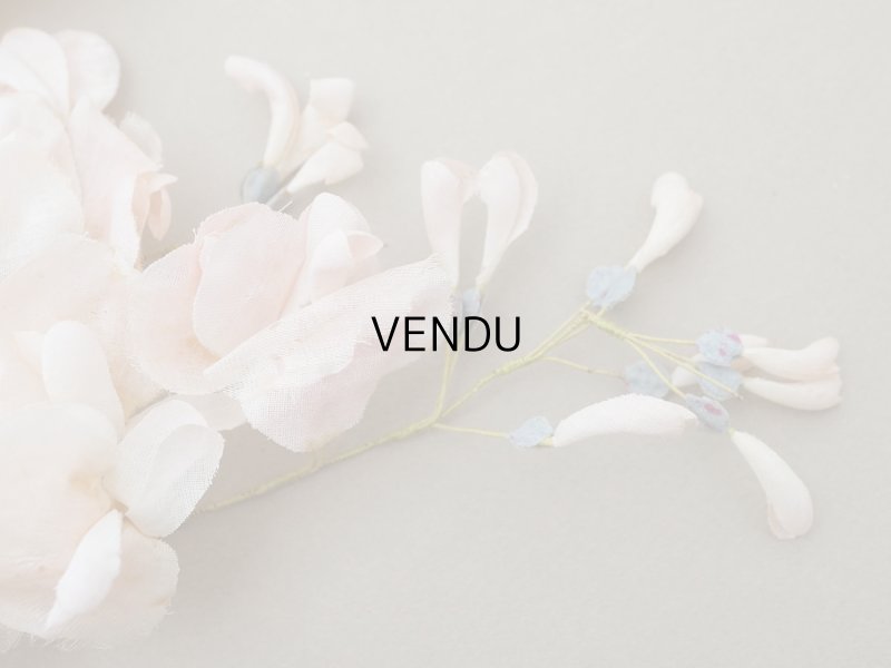 画像29: アンティーク 布花 大きなブーケ パウダーピンク