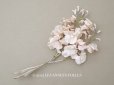 画像1: アンティーク 布花 大きなブーケ パウダーピンク (1)