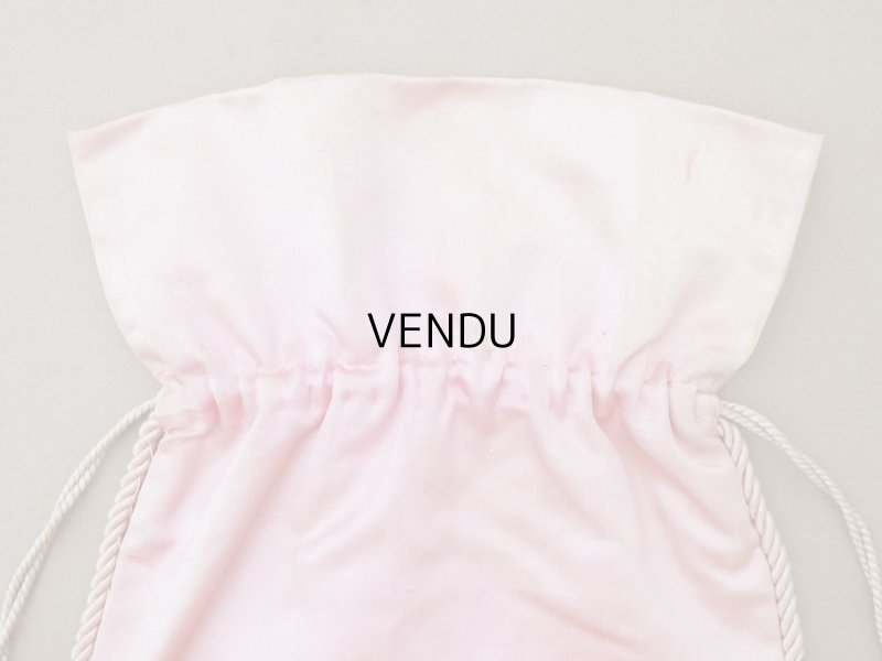 画像9: アンティーク 鈴蘭 お菓子袋  シルク製 オモニエール パウダーピンク ハンドペイント