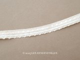アンティーク スカラップトリム ドット刺繍入り パウダーピーチピンク 1.3cm幅 