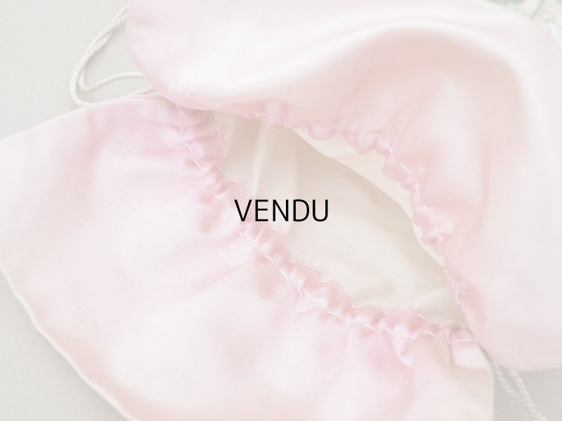 画像13: アンティーク 鈴蘭 お菓子袋  シルク製 オモニエール パウダーピンク ハンドペイント