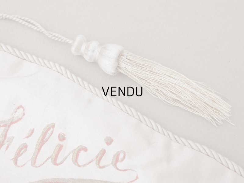 画像6: アンティーク 鈴蘭 お菓子袋  シルク製 オモニエール パウダーピンク ハンドペイント