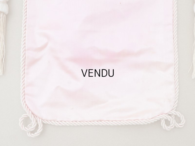 画像11: アンティーク 鈴蘭 お菓子袋  シルク製 オモニエール パウダーピンク ハンドペイント