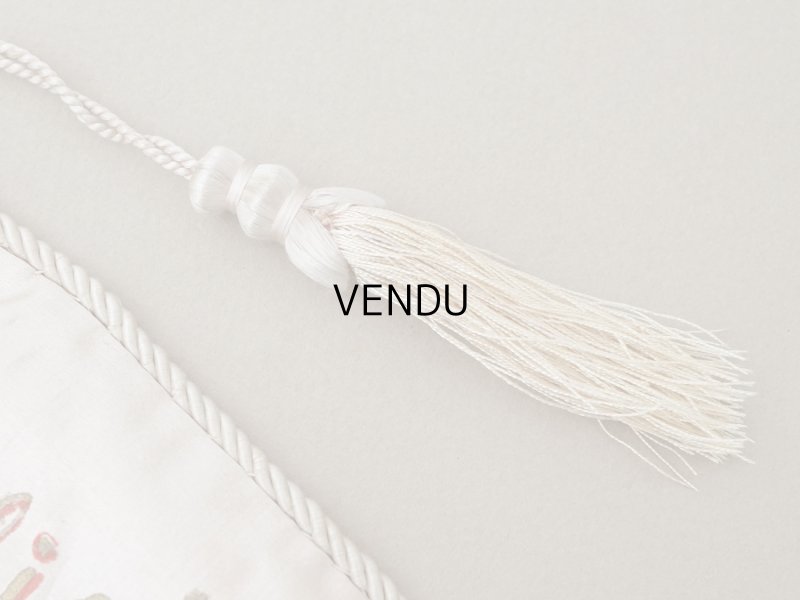 画像7: アンティーク 鈴蘭 お菓子袋  シルク製 オモニエール パウダーピンク ハンドペイント