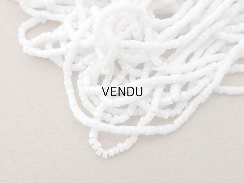 画像5: アンティーク シードビーズ クリスタルガラス製 ホワイト ガラスビーズ 71〜73g