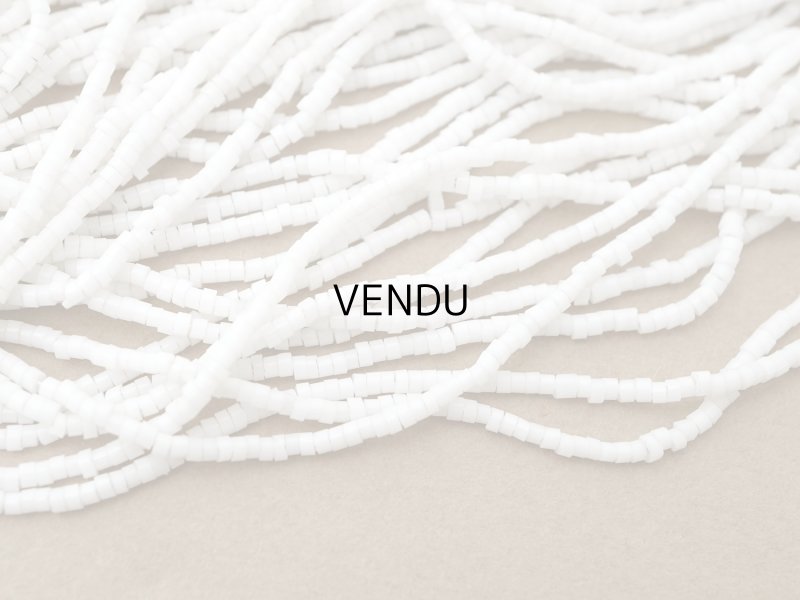 画像4: アンティーク シードビーズ クリスタルガラス製 ホワイト ガラスビーズ 71〜73g