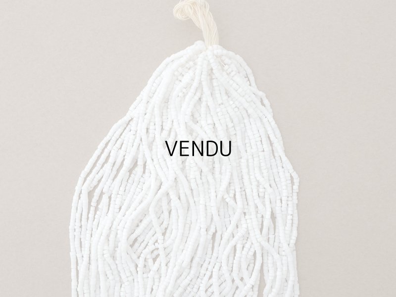 画像3: アンティーク シードビーズ クリスタルガラス製 ホワイト ガラスビーズ 71〜73g