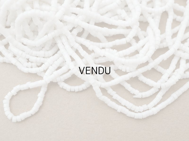 画像6: アンティーク シードビーズ クリスタルガラス製 ホワイト ガラスビーズ 71〜73g