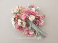 画像1: アンティーク 薔薇＆デイジーの布花 ブーケ 約44輪 (1)