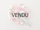 アンティーク 薔薇＆デイジーの布花 ブーケ 約44輪
