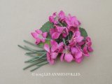 アンティーク ベルベットの菫の布花 ピンク