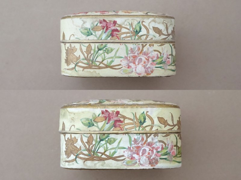 画像6: アンティーク パウダーボックス VELOUTE BOUQUET D'OEILLETS CARNATION - ROGER & GALLET PARIS -