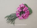 アンティーク ベルベットの菫の布花 ピンク
