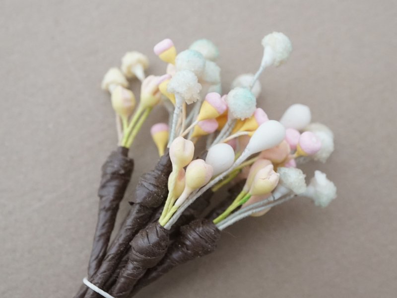 画像2: アンティーク ペップ 布花用 花芯 パステルカラー