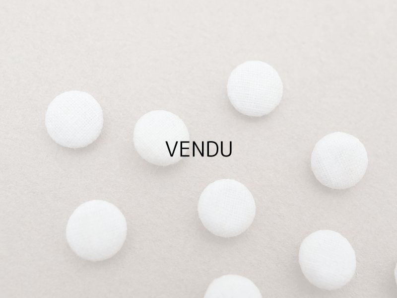 画像11: アンティーク ドール用 6.5mm くるみボタン ホワイト 9ピースのセット