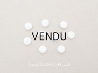 アンティーク ドール用 6.5mm くるみボタン ホワイト 9ピースのセット