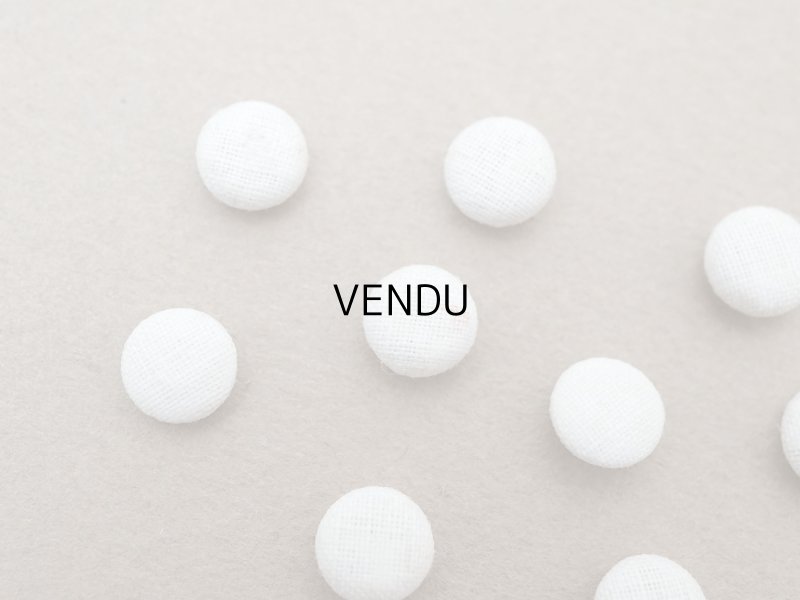 画像3: アンティーク ドール用 6.5mm くるみボタン ホワイト 9ピースのセット