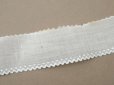 画像9: アンティーク スカラップレース ドット刺繍入り コットンオーガンジー 4cm幅 4〜4.7m
