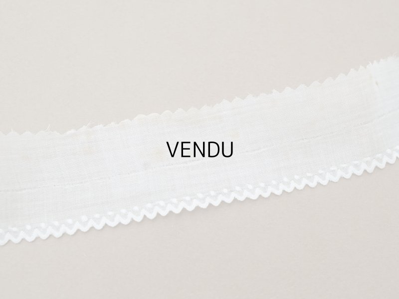 画像7: アンティーク スカラップレース ドット刺繍入り コットンオーガンジー 4cm幅 4〜4.7m