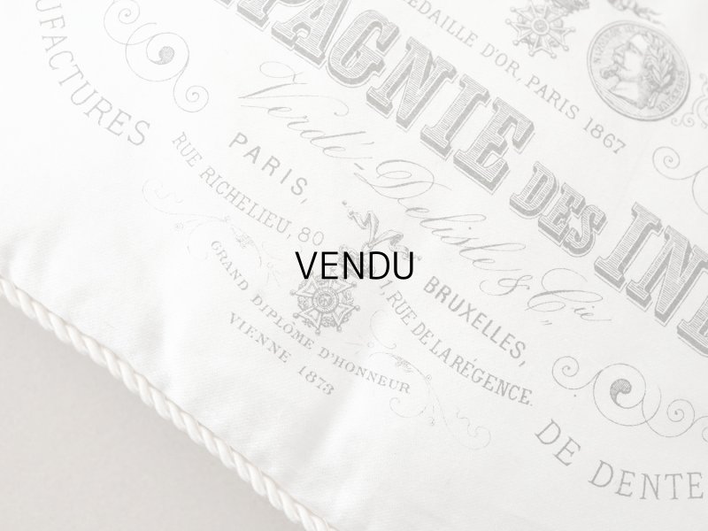 画像4: 19世紀末 アンティーク シルク製 クッション シルククッション COMPAGNIE DES INDES