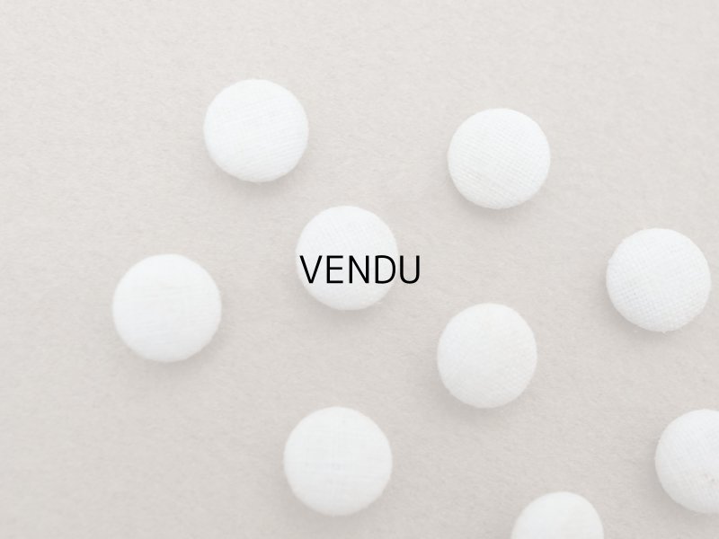 画像7: アンティーク ドール用 6.5mm くるみボタン ホワイト 9ピースのセット