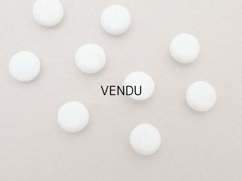 画像4: アンティーク ドール用 6.5mm くるみボタン ホワイト 9ピースのセット