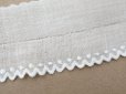 画像6: アンティーク スカラップレース ドット刺繍入り コットンオーガンジー 4cm幅 4〜4.7m