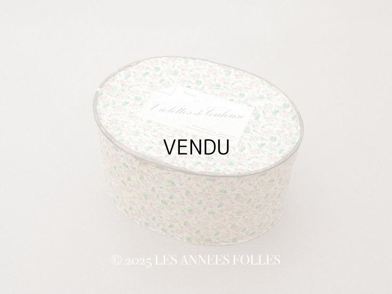 画像1: アンティーク 帽子箱型 菫のソープボックス SAVON AUX VIOLETTES DE TOULOUSE - PARFUMERIE DE JOUVENCE -