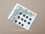 アンティーク ドール用 ボタン 7mm 木製 11ピースのセット 黒