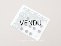 アンティーク ドール用 ボタン 7mm 木製 11ピースのセット 黒