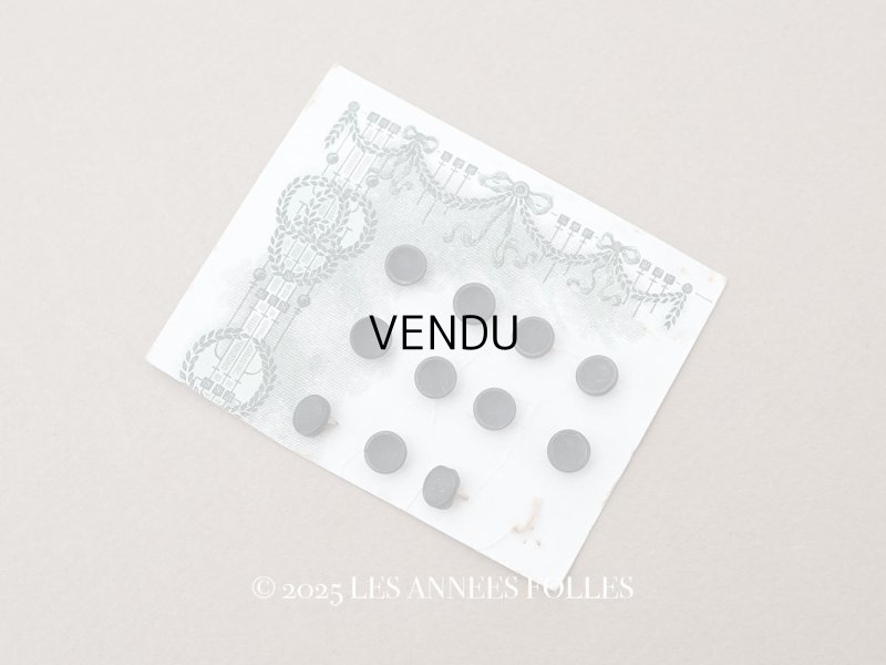 画像1: アンティーク ドール用 ボタン 7mm 木製 11ピースのセット 黒