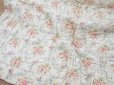 画像2: アンティーク シルク製 ベッドカバー ピンクの薔薇＆ブルーのリボン 118×170cm (2)