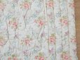 画像19: アンティーク シルク製 ベッドカバー ピンクの薔薇＆ブルーのリボン 118×170cm