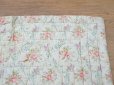 画像11: アンティーク シルク製 ベッドカバー ピンクの薔薇＆ブルーのリボン 118×170cm