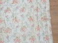 画像14: アンティーク シルク製 ベッドカバー ピンクの薔薇＆ブルーのリボン 118×170cm